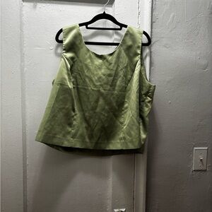 Elegant Green Sleeveless Top